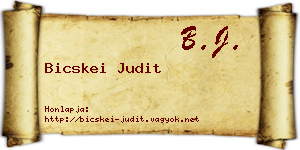 Bicskei Judit névjegykártya